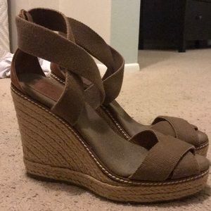 Tory Burch Adonis Stretch Espadrille Wedge, Green